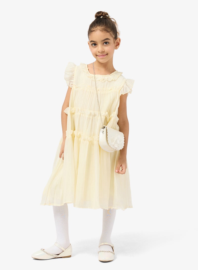 Pinata Soft Yellow Ruffle Dress - Image 1